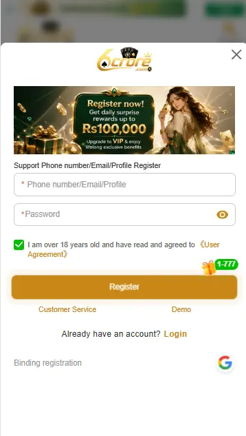 6crore Game Login