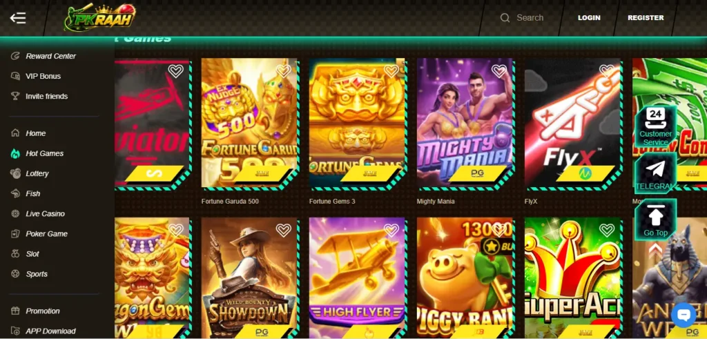 PK Raah Game Interface